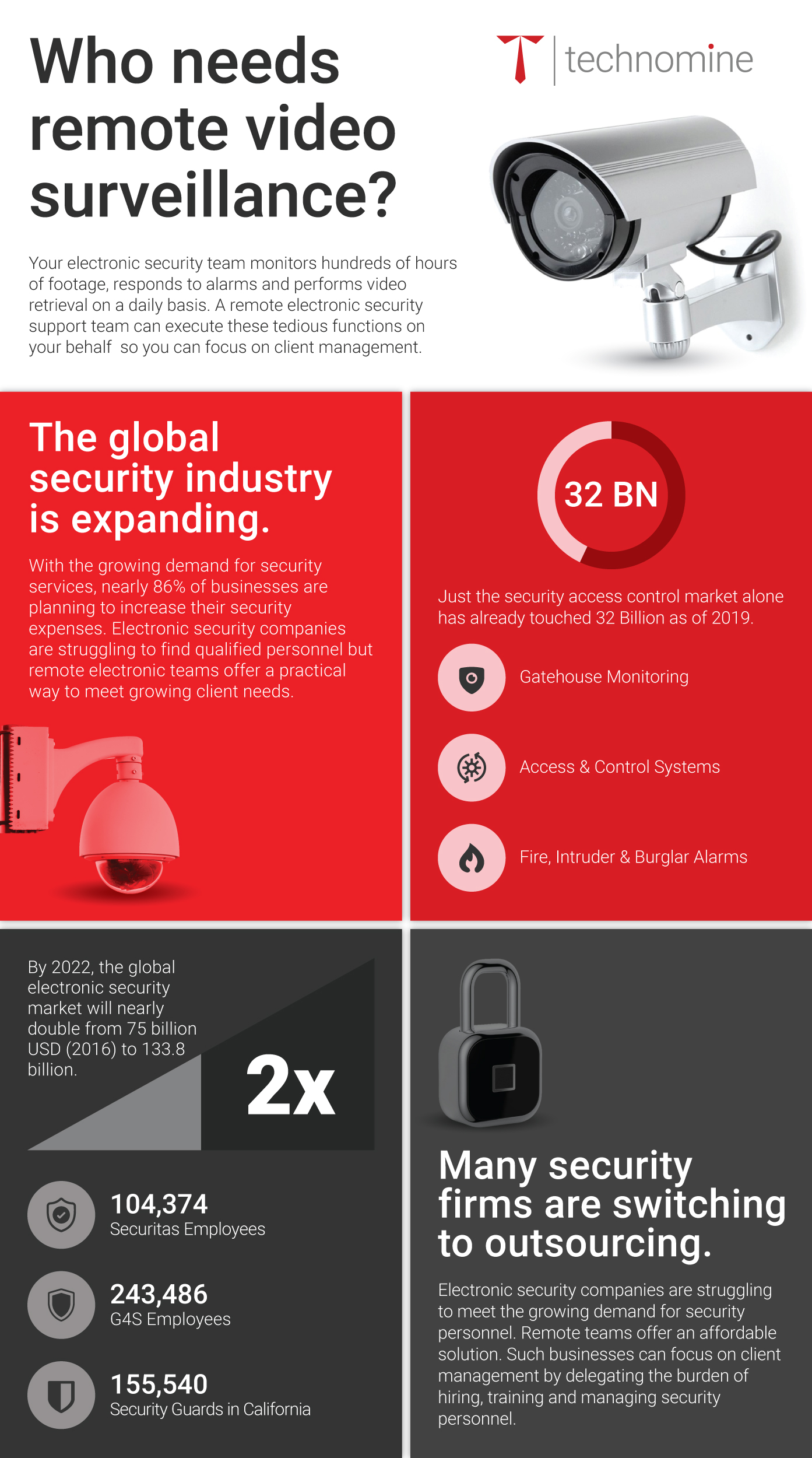 Remote video surveillance infographic