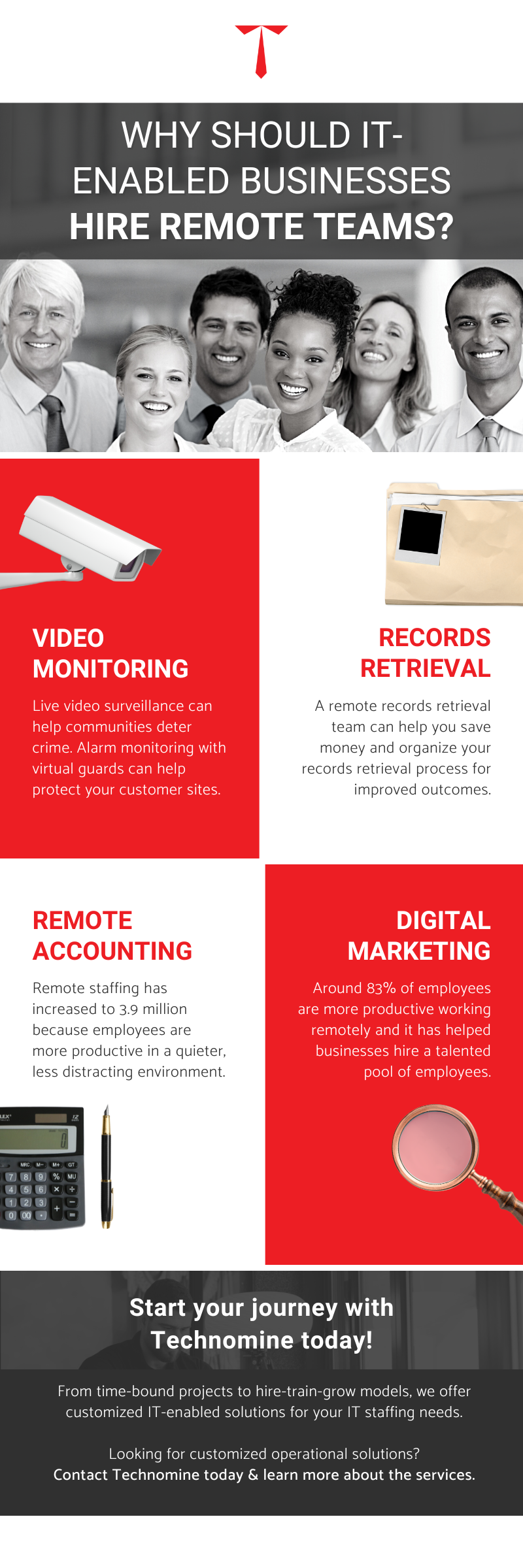 Why should IT-enabled businesses hire remote teams? infographic